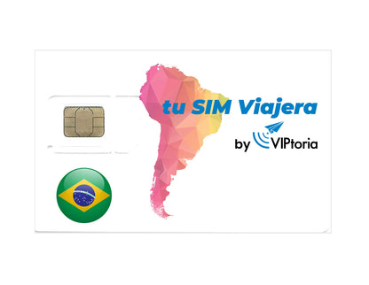 BRASIL - Cartão SIM Físico com 1 GB de Dados