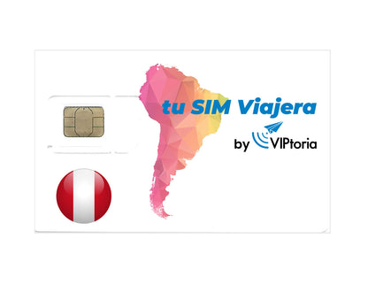 PERU - Cartão SIM Físico com 2 GB de Dados